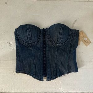 Ralph Lauren denim bustier corset